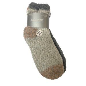Nine West Cozy Soft Warm Socks Gray Pink White 3 Pairs Size 9-11 New